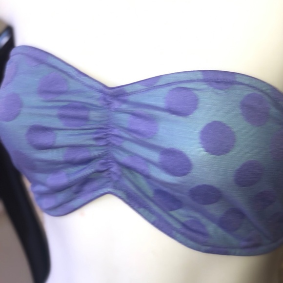 Pink Victoria Secret Polka Dot Bandeau Bralette - Picture 3 of 8